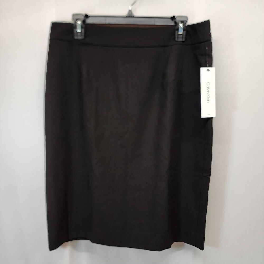 Calvin Klein Black Pencil Skirt Women’s Size 12 Career Office Wear NWT